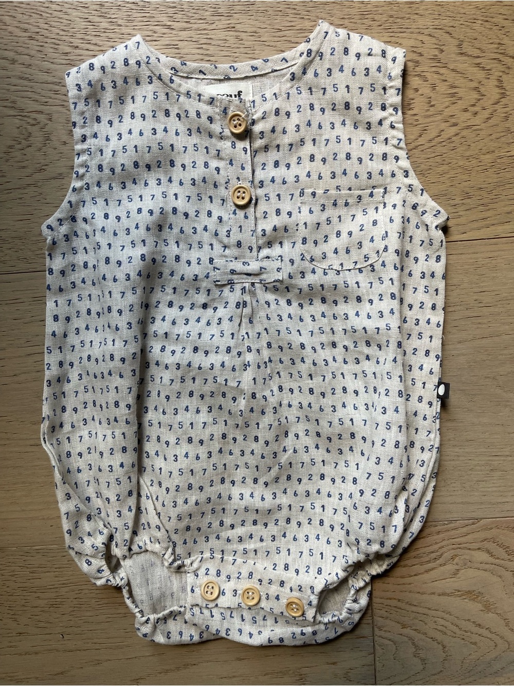 Oeuf baby Linen Onsie - 12 months